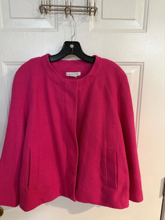 Liz Claiborne Jackets & Blazers - Liz Claiborne Bright Pink Textured Jacket